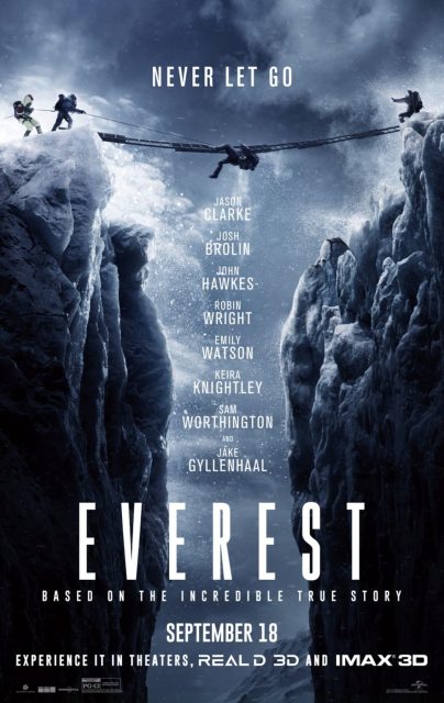 Everest - Photos et affiches. 6 Affiche Poster de Everest avec Jason Clarke Jake Gyllenhaal et Josh Brolin 2015
