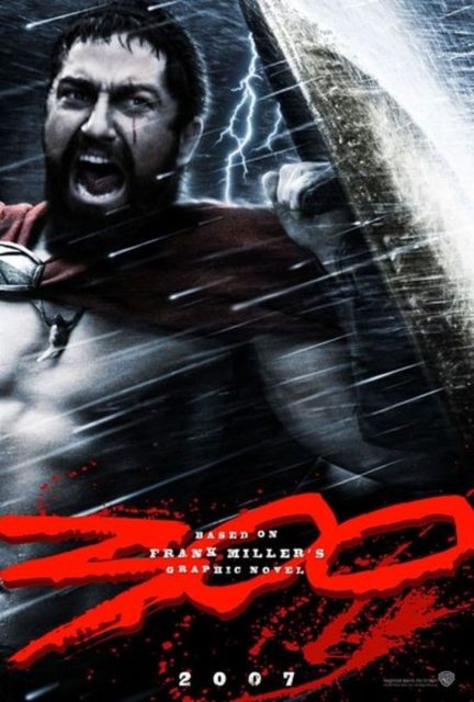 300. 19 Affiche Poster de 300 avec Gerard Butler 2007
