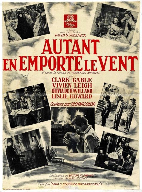 Autant en emporte le vent - Photos et affiches. 6 Affiche Poster de Autant en emporte le vent Gone with the Wind avec Vivien Leigh et Clark Gable 1940