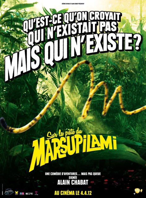 Sur la piste du Marsupilami - Photos et affiches. 3 Affiche Poster de Sur la piste du Marsupilami avec Jamel Debbouze et Alain Chabat 2012