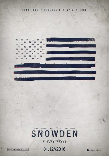 Snowden - Photos et affiches. 4 Affiche Poster de Snowden avec Joseph Gordon-Levitt et Shailene Woodley 2016