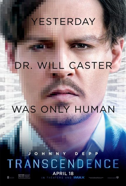Transcendance - Photos et affiches. 3 Affiche Poster de Transcendance avec Johnny Depp et Rebecca Hall 2014
