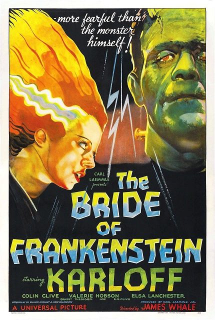 La fiancée de Frankenstein - Photos et affiches. 4 Affiche Poster de La fiancée de Frankenstein Bride avec Boris Karloff 1935