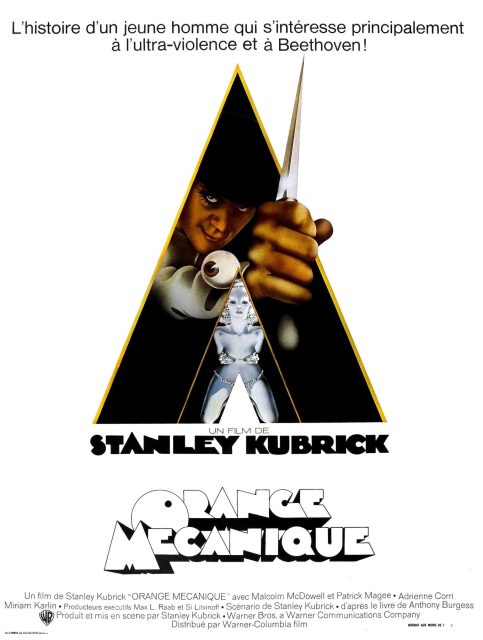 Affiche Poster de Orange mécanique Clockwork avec Malcolm McDowell 1972