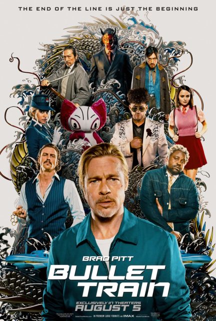 Bullet Train - Photos et affiches. 3 Affiche Poster de Bullet Train avec Brad Pitt Joey King et Aaron Taylor-Johnson 2022