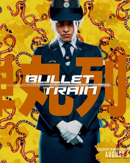 Bullet Train - Photos et affiches. 11 Affiche Poster de Bullet Train avec Brad Pitt Joey King et Aaron Taylor-Johnson 2022