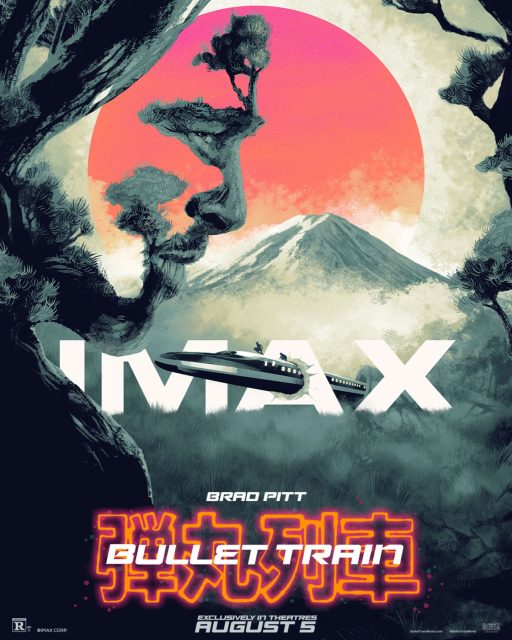 Bullet Train - Photos et affiches. 17 Affiche Poster de Bullet Train avec Brad Pitt Joey King et Aaron Taylor-Johnson 2022