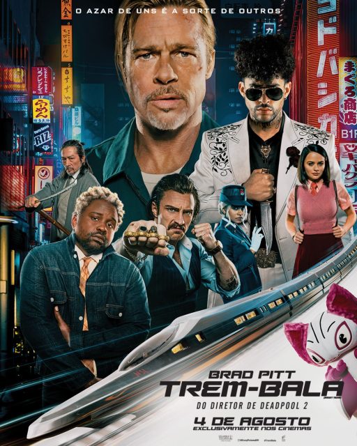 Bullet Train - Photos et affiches. 20 Affiche Poster de Bullet Train avec Brad Pitt Joey King et Aaron Taylor-Johnson 2022