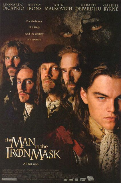 L'homme au masque de fer - Photos et affiches. 2 Affiche Poster de L'homme au masque de fer The Man in the Iron Mask avec Leonardo DiCaprio et Jeremy Irons 1998