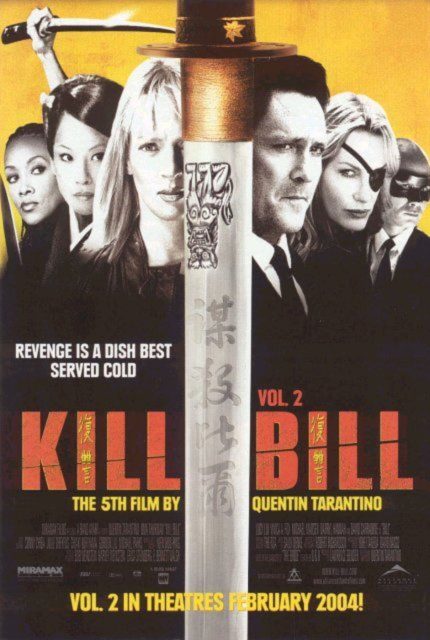 Kill Bill : Volume 2 - Photos et affiches. 4 Affiche Poster de Kill Bill : Volume 2 avec Uma Thurman et David Carradine 2004