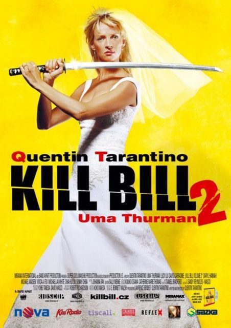 Kill Bill : Volume 2 - Photos et affiches. 5 Affiche Poster de Kill Bill : Volume 2 avec Uma Thurman et David Carradine 2004