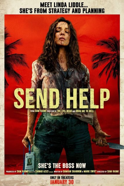 Send Help. 16 Affiche Poster de Send Help avec Rachel McAdams et Dylan O'Brien 2026