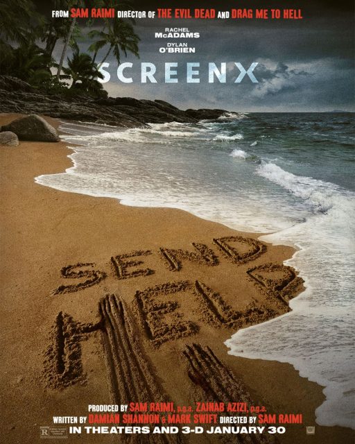 Send Help. 19 Affiche Poster de Send Help avec Rachel McAdams et Dylan O'Brien 2026
