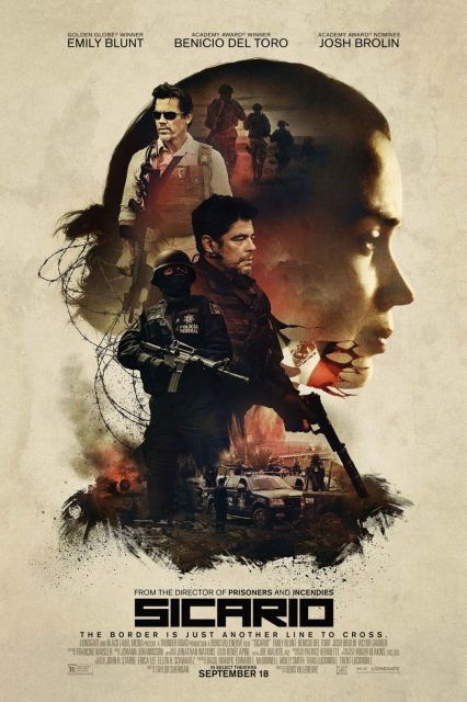 Sicario - Photos et affiches. 3 Affiche Poster de Sicario avec Emily Blunt et Benicio del Toro 2015