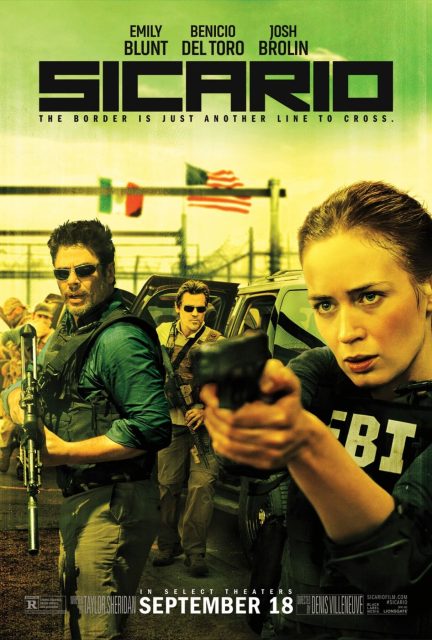 Sicario - Photos et affiches. 9 Affiche Poster de Sicario avec Emily Blunt et Benicio del Toro 2015