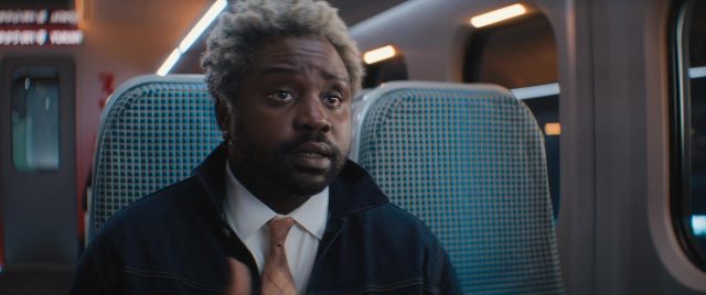Bullet Train - Photos et affiches. 24 Brad Pitt Joey King et Aaron Taylor-Johnson dans Bullet Train 2022