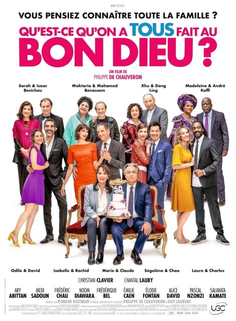 Affiche Poster de Qu'est-ce qu'on a tous fait au Bon Dieu ? avec Christian Clavier Chantal Lauby et Ary Abittan 2022