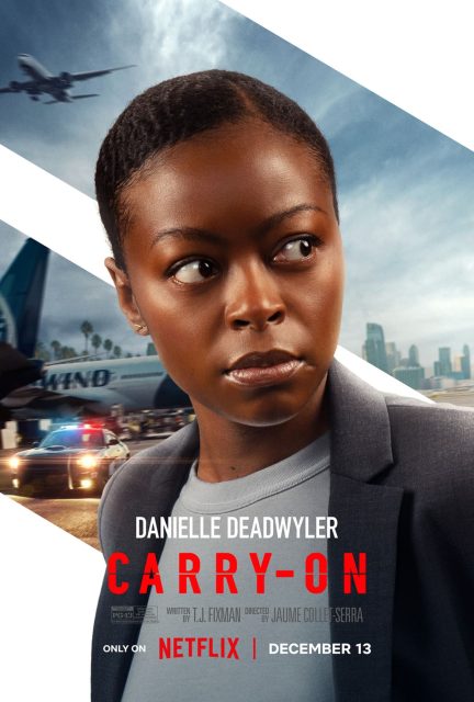 Carry-On - Photos et affiches. 4 Affiche Poster de Carry-On avec Taron Egerton et Jason Bateman 2024