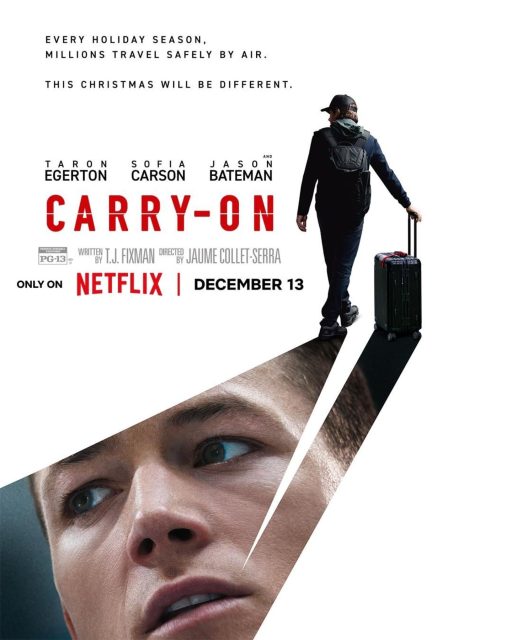 Carry-On - Photos et affiches. 6 Affiche Poster de Carry-On avec Taron Egerton et Jason Bateman 2024