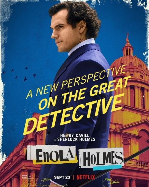 Enola Holmes - Photos et affiches. 4 Affiche Poster de Enola Holmes avec Millie Bobby Brown et Henry Cavill 2020