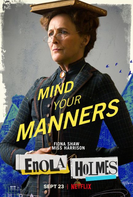 Enola Holmes - Photos et affiches. 8 Affiche Poster de Enola Holmes avec Millie Bobby Brown et Henry Cavill 2020