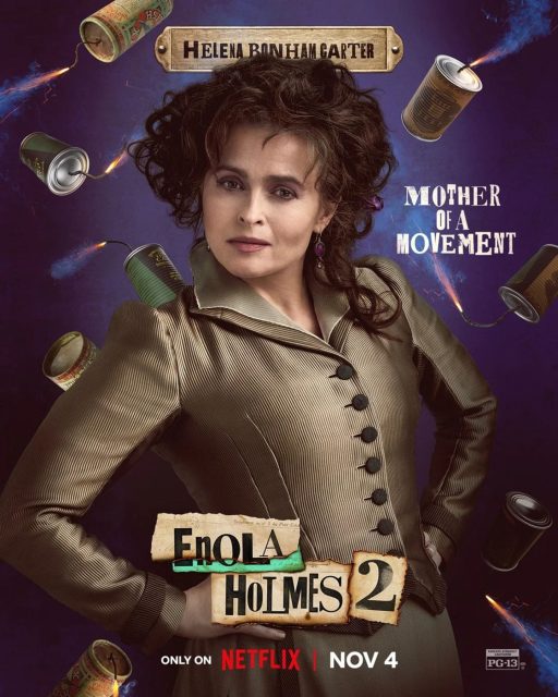 Enola Holmes 2 - Photos et affiches. 6 Affiche Poster de Enola Holmes 2 avec Millie Bobby Brown et Henry Cavill 2022