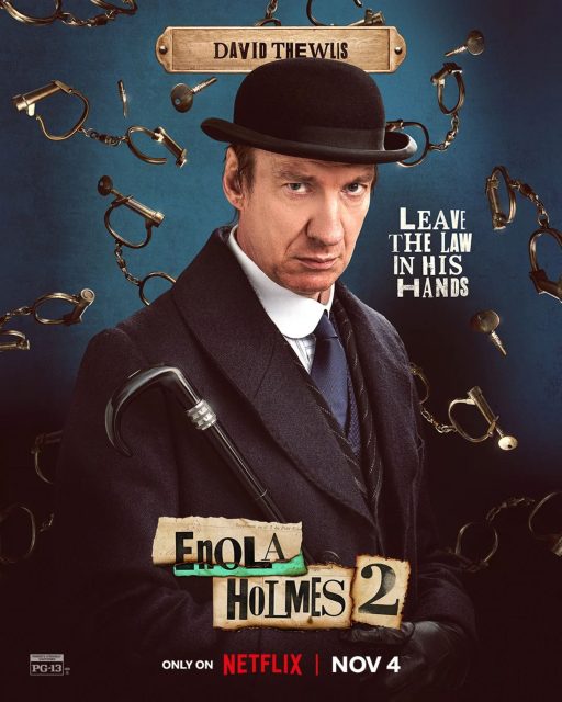 Enola Holmes 2 - Photos et affiches. 9 Affiche Poster de Enola Holmes 2 avec Millie Bobby Brown et Henry Cavill 2022