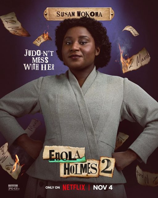 Enola Holmes 2 - Photos et affiches. 11 Affiche Poster de Enola Holmes 2 avec Millie Bobby Brown et Henry Cavill 2022