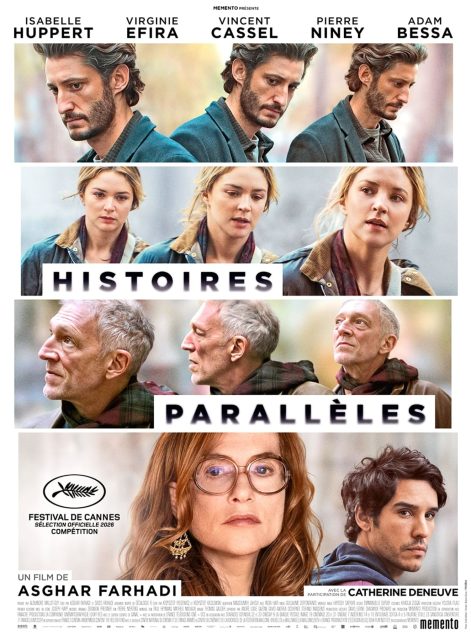 Histoires parallèles - Streaming. 1 Affiche Poster de Histoires parallèles avec Isabelle Huppert Virginie Efira et Pierre Niney 2026