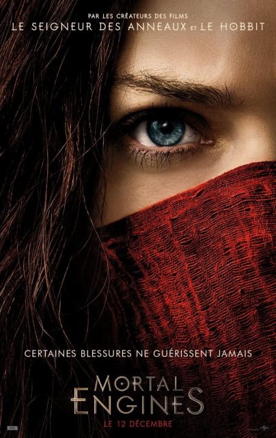 Mortal Engines - Photos et affiches. 2 Affiche Poster de Mortal Engines avec Hera Hilmar Robert Sheehanet Hugo Weaving 2018