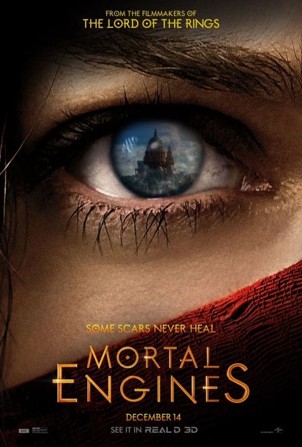 Mortal Engines - Photos et affiches. 5 Affiche Poster de Mortal Engines avec Hera Hilmar Robert Sheehanet Hugo Weaving 2018