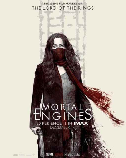 Mortal Engines - Photos et affiches. 7 Affiche Poster de Mortal Engines avec Hera Hilmar Robert Sheehanet Hugo Weaving 2018