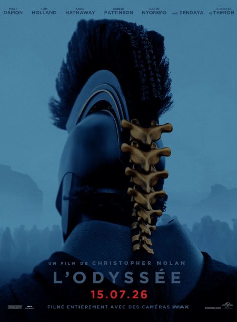 L'Odyssée - Photos et affiches. 2 Affiche Poster de L'Odyssée Odyssey avec Matt Damon Tom Holland et Anne Hathaway 2026