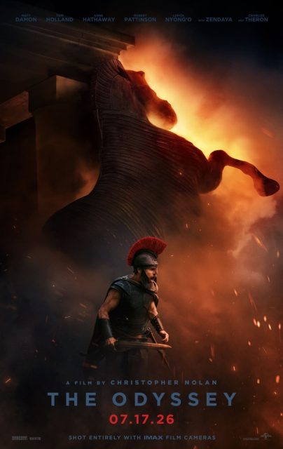L'Odyssée - Photos et affiches. 4 Affiche Poster de L'Odyssée Odyssey avec Matt Damon Tom Holland et Anne Hathaway 2026