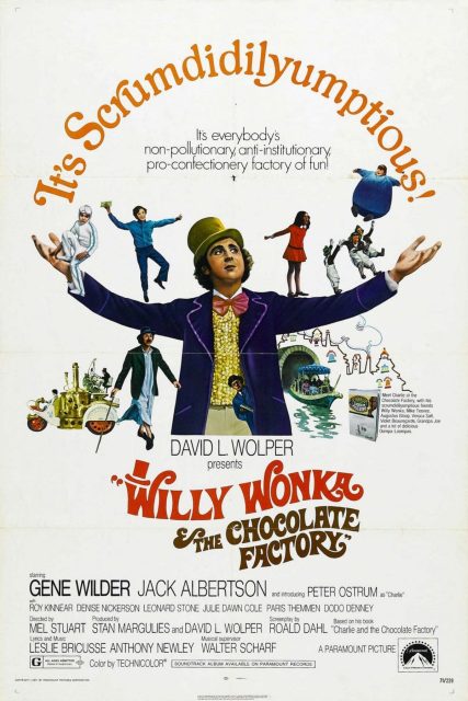 Charlie et la chocolaterie (1971) - Photos et affiches. 3 Affiche Poster de Charlie et la chocolaterie pays enchanté Willy Wonka and the Chocolate Factory avec Peter Ostrum et Gene Wilder 1971