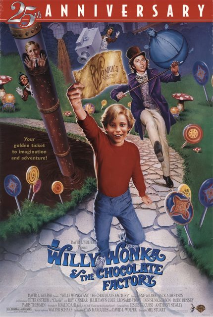 Charlie et la chocolaterie (1971) - Photos et affiches. 4 Affiche Poster de Charlie et la chocolaterie pays enchanté Willy Wonka and the Chocolate Factory avec Peter Ostrum et Gene Wilder 1971