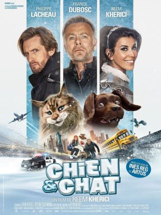 Affiche Poster de Chien & chat avec Franck Dubosc Reem Kherici et Philippe Lacheau 2024