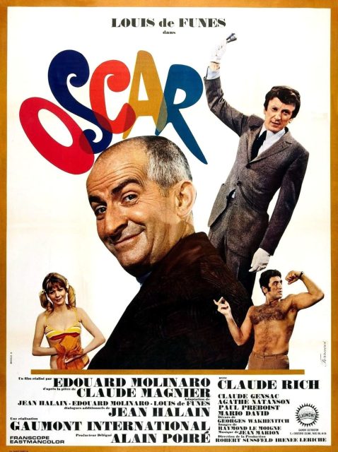 Oscar - Streaming. 1 Affiche Poster de Oscar avec Louis de Funès Claude Rich et Mario David 1967