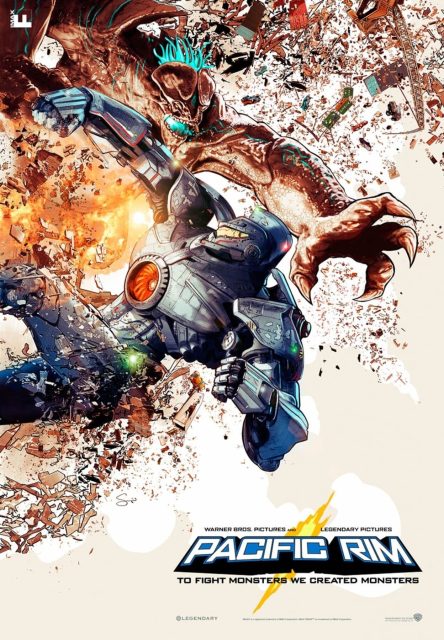 Pacific Rim. 22 Affiche Poster de Pacific Rim avec Charlie Hunnam Rinko Kikuchi et Idris Elba 2013