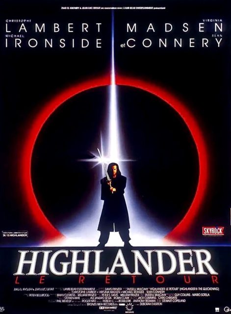 Highlander, le retour - Streaming. 1 Affiche Poster de Highlander le retour Quickening avec Christophe Lambert Sean Connery et Virginia Madsen 1991