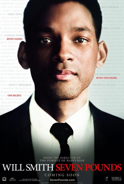 Sept vies - Photos et affiches. 2 Affiche Poster de Sept vies Seven pounds avec Will Smith Rosario Dawson et Woody Harrelson 2008