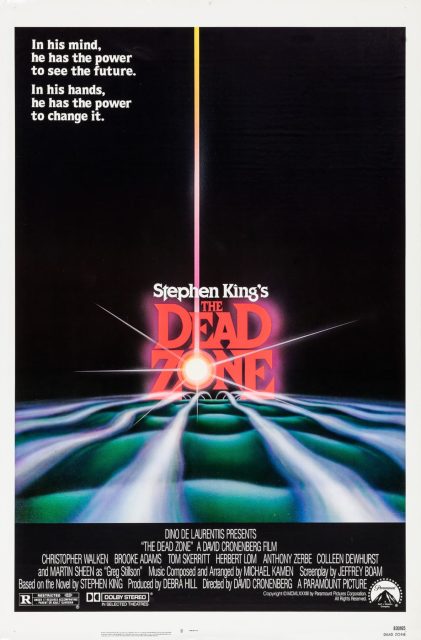 Dead Zone. 10 Affiche Poster de Dead zone avec Christopher Walken et Brooke Adams 1983