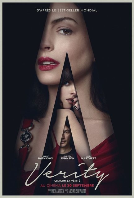 Verity - Streaming. 1 Affiche Poster de Verity avec Anne Hathaway Dakota Johnson et Josh Hartnett 2026
