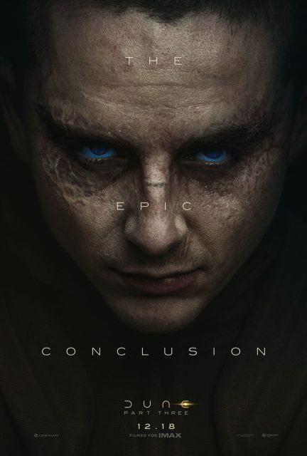 Dune, troisième partie. 14 Affiche Poster de Dune troisième partie Part Three avec Timothée Chalamet Zendaya et Robert Pattinson 2026