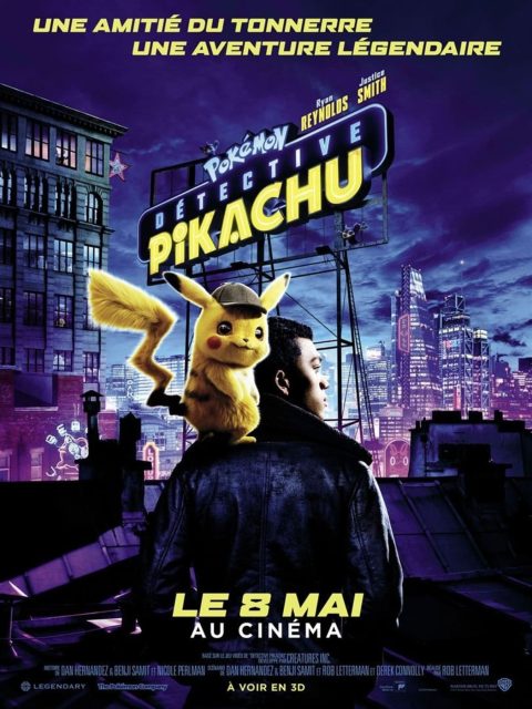 Pokémon : Détective Pikachu. 15 Affiche Poster de Pokémon : Détective Pikachu avec Ryan Reynolds Justice Smith et Kathryn Newton 2019