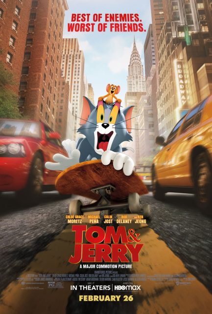 Tom & Jerry. 12 Affiche Poster de Tom et Jerry avec Chloë Grace Moretz et Michael Peña 2021