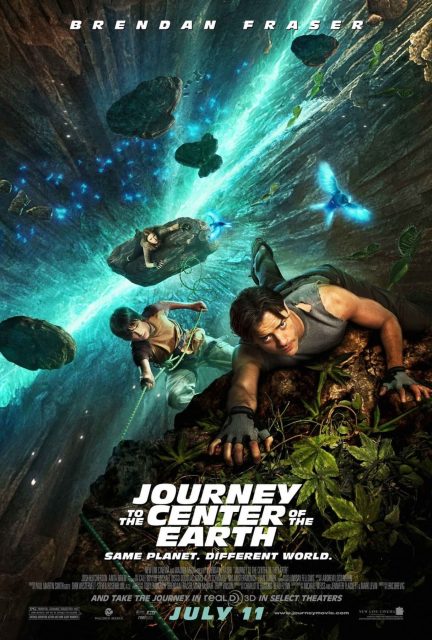 Voyage au centre de la Terre (2008). 9 Affiche Poster de Voyage au centre de la Terre avec Brendan Fraser Josh Hutcherson et Aníta Briem 2008