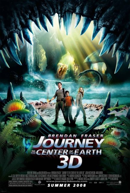 Voyage au centre de la Terre (2008). 10 Affiche Poster de Voyage au centre de la Terre avec Brendan Fraser Josh Hutcherson et Aníta Briem 2008