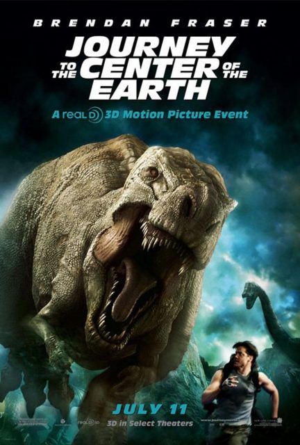 Voyage au centre de la Terre (2008). 11 Affiche Poster de Voyage au centre de la Terre avec Brendan Fraser Josh Hutcherson et Aníta Briem 2008