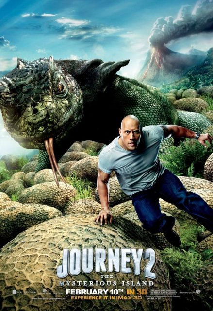 Voyage au centre de la Terre 2 : l'île mystérieuse. 10 Affiche Poster de Voyage au centre de la Terre 2 : l'île mystérieuse Journey 2: The Mysterious Island avec Dwayne Johnson Josh Hutcherson et Vanessa Hudgens 2012
